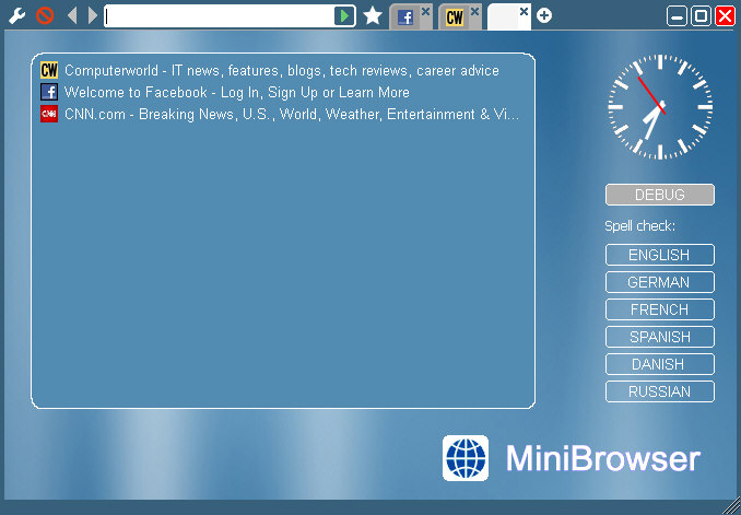 MiniBrowser screenshot